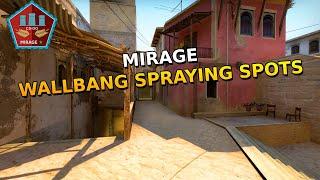 CSGO - Mirage Wallbangs (Spamming Spots)