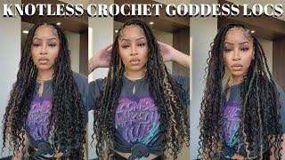 EASY Knotless Crochet Goddess/Boho Locs in 4HRS | *Detailed* Knotless Soft Locs | SharronReneé