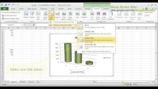 MS Excel 2010 / How to add title to axis