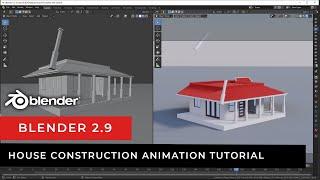 Blender 2.9 | 3D House construction animation Tutorial | CG Guru