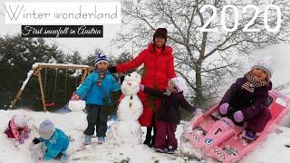 Let's build snow man and have some fun | Filipina+Austrian Fam