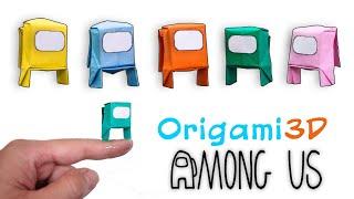 CUTE Origami AMONG US 3D step by step || How to craft Cute Among Us 3D