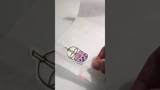 How to make DIY stickers at HOME #shortsfeed #boba  #click #stickers #diy #easy #fyp #fypシ #art