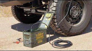 M240 Air Armor Tire Inflator Portable 12 volt air compressor  Durability drop test action demo