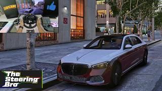 GTA 5 - Luxury Taxi Driver Job | Steering Wheel Gameplay