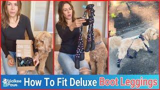 Walkee Paws New Deluxe Boot Leggings " How To Fit" | Boot leggings | Best Dog Boots |  Dog Booties