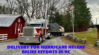 Trucking vlog   Delivering supplies for hurricane relief efforts in North Carolina 