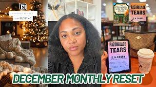 DECEMBER MONTHLY RESET ROUTINE + budget results, goals, lessons, highs/lows, favorites, mood board