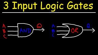 3 Input Logic Gates With Truth Tables - AND, NAND, OR, & NOR