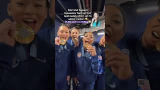 USA Olympics Gymnastics Team Eat Their Gold Medals  #parisolympics2024