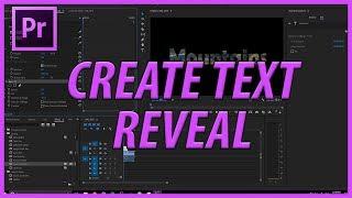 How to Create Text Reveal Intro in Adobe Premiere Pro CC (2018)