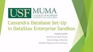 Cassandra Database Set-Up in DataStax Enterprise Sandbox