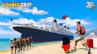 Shinchan and Franklin First TITANIC Ship Experience in GTA 5 | Paradox FTW