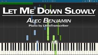 Alec Benjamin - Let Me Down Slowly (Piano Cover) Synthesia Tutorial by LittleTranscriber