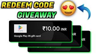 Free Redeem Code ( Rs.10 Giveaway ) | Free Redeem Code App | Free Google Play Redeem Code | Giveaway