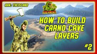 ARK: The Island - How To Build Carno Cave (Layers) (PvP) - Official Settings - Ark Survival Evolved