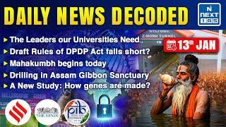 UPSC Daily News Analysis: 13 Jan 2025 | Current Affairs Today | Daily News Decoded | NEXT IAS