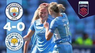 HIGHLIGHTS | Man City 4-0 Leicester | WSL | Weir, Hemp, Blakstad & Greenwood goals