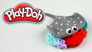 Play Doh How To Make Stingray On Corals Awesome 3D Figurine Creations 2016