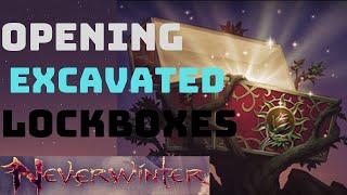 Neverwinter lockbox opening | Excavated Lockbox opening | Newest lock box sampler