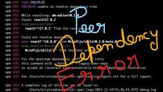 peer dependencies error - unable to resolve dependencies tree error