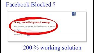 How to fix something went wrong | Facebook | Technology