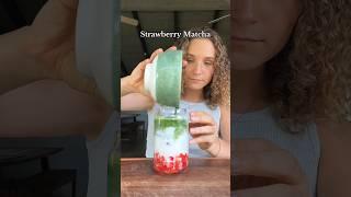 Strawberry Matcha Recipe  #foodasmr #healthyrecipes #matcha