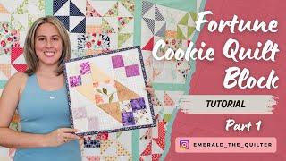 Make a SCRAPPY Quilt With ME! Fortune Cookie Quilt Block- TUTORIAL