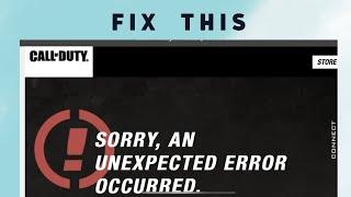 How to Fix "Sorry, An unexpected Error occurred" in Call of Duty Mobile