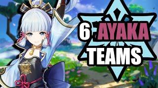 6 AYAKA TEAMS (Including Dendro) ! Spiral Abyss 3.4 [NO BONUSES] - Genshin Impact