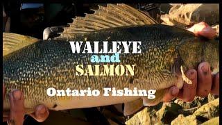 EXCITING Walleye and SALMON Fishing at Niagara Whirlpool Canada