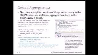 5 of 6  SQL Advanced with Oracle - A query with nested aggregate functions