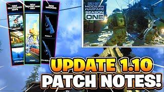 MODERN WARFARE: Update 1.10 Season 1 PATCH NOTES! NEW DLC WEAPONS, Maps,  & Riot Shield BUFF