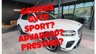 2024 Genesis GV70 comparison //Sport-Advanced-Prestige// Jordan Shockey