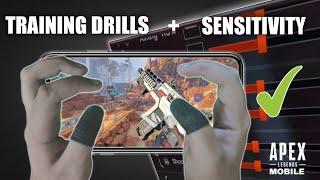 PRO TRAINING DRILLS FOR  BETTER AIM + SENSITIVITY - Apex Legends Mobile Sensitivity Settings