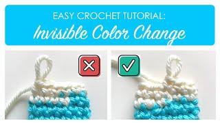 How to Crochet: INVISIBLE COLOR CHANGE || Easy Amigurumi DIY Tutorial for Even Rows of Color