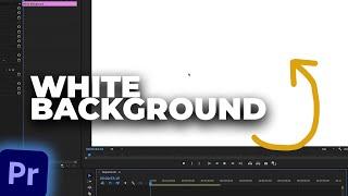 Create a White Background in Adobe Premiere Pro 2023