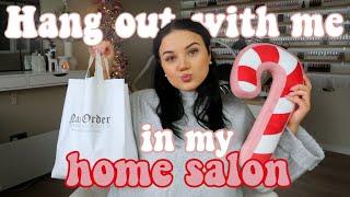 Hang out with me in my home salon  Day in the life of a Nail Tech | Client XMAS bags