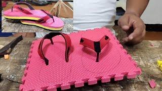 make flip flops for kids with puzzle mats