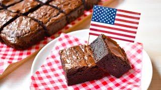 The Classic American Brownie you've been looking for- Fudgy, yet not too sweet! (SUB) 本場のブラウニーの作り方