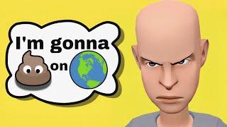 classic caillou poops on Earth/ grounded