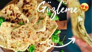 Gözleme recipe - Turkish Stuffed Flatbread / with Potatoes and Feta-Spinach Filling