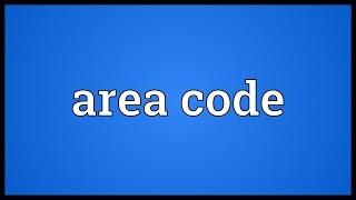 Area code Meaning