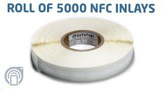 GoToTags White Wet NFC Inlay 5k Roll - NTAG213 - 19 x 11 mm Rectangle