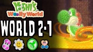 Yoshi's Woolly World: Level 2-1 | 100% (Sunny Flowers, Stamp Patches, Wonder Wools & Full Health)