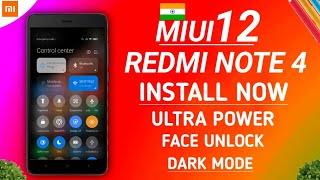 REDMI NOTE 4 MIUI 12 UPDATE | HOW TO INSTALL MIUI 12 ON REDMI NOTE 4 | REDMI NOTE 4 NEW UPDATE
