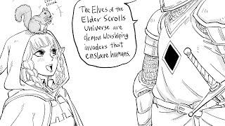 Pelinal Whitestrake Explains Elves | comic by baalbuddy