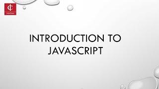 Introduction To Javascript