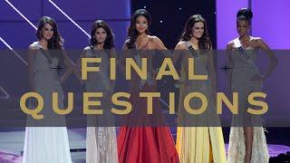 60th MISS UNIVERSE - TOP 5 FINAL QUESTIONS! (2011)  Miss Universe