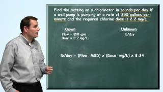 Problem Solved: Chlorine Pounds Per Day - Distribution Math